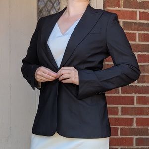 BCBGMAXAZRIA Structured Black Wool Blazer